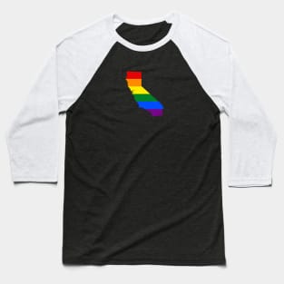Rainbow California Baseball T-Shirt